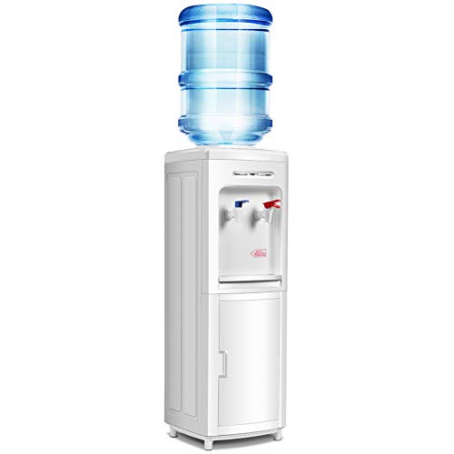 SAFEPLUS Top Loading Water Cooler Dispenser, Hot & Cold Freestanding Water Cooler Holds 5 Gallon Bottles Perfect for Home Office School UL & Energy-Saving Approved