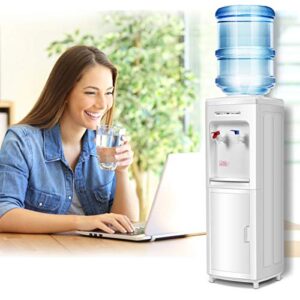 SAFEPLUS Top Loading Water Cooler Dispenser, Hot & Cold Freestanding Water Cooler Holds 5 Gallon Bottles Perfect for Home Office School UL & Energy-Saving Approved