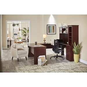 Realspace® Broadstreet 65"W U-Shaped Executive Desk, Cherry