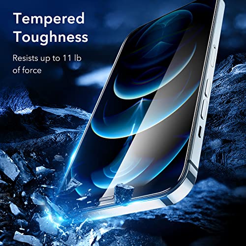 ESR Tempered-Glass Screen Protector for iPhone 12 Pro Max [3-Pack] [Easy Installation Frame] [Case-Friendly] Premium Tempered Glass Screen Protector for iPhone 12 Pro Max 2020, 6.7-Inch