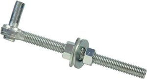 hillman zinc plated gate bolt hook (5-pack, 5/8 x 8")