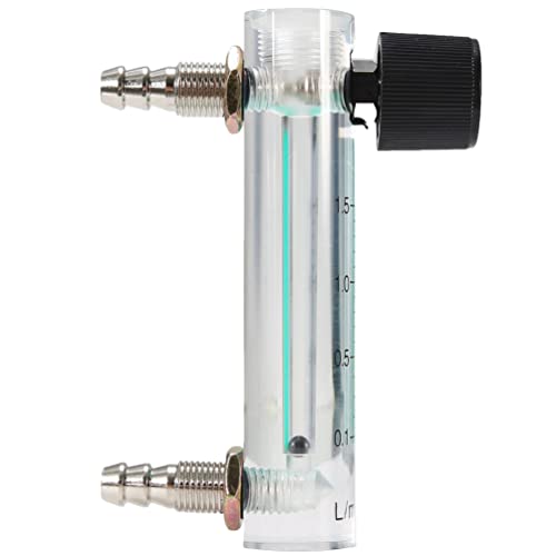 iplusmile Oxygen Air Flow Meter 0.1-1.5LPM Acylic Flowmeter Gas Flow Meter for Oxygen Air Gas Conectrator