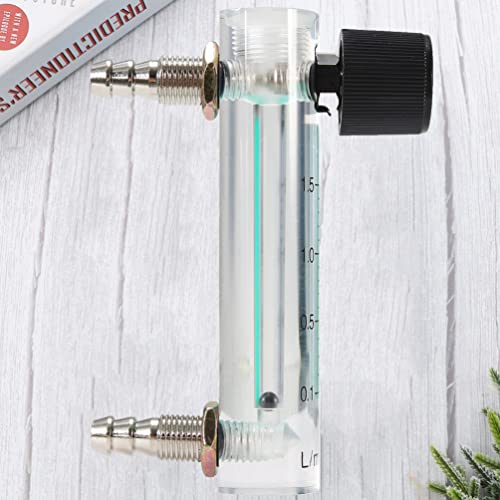 iplusmile Oxygen Air Flow Meter 0.1-1.5LPM Acylic Flowmeter Gas Flow Meter for Oxygen Air Gas Conectrator