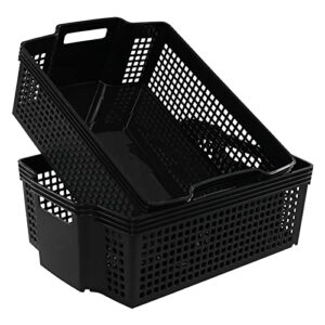 tstorage large storage basket, stackable open storage bin, black, pack of 2, f