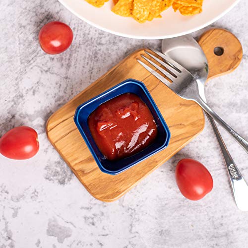 DELLING 3 Oz Ceramic Dip/Dipping Bowls Set - Dipping Soy Sauce Bowl/Dishes Small Sauce Bowls Cups for Sushi Tomato Sauce, Soy, BBQ-Chip and Serving Bowl Set - Set of 6,Colorful