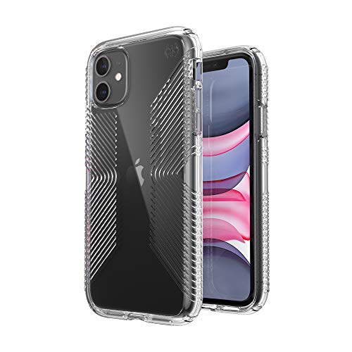 Speck Products Presidio Perfect-Clear with Grip iPhone 11 Case, Clear/Clear (136495-5085)