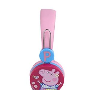 Peppa Pig Over The Ear Headphones HP1-01057 | Soft and Cushioned Ear Pieces to Fit Any Size, Adjustable Headband Headphones, Great Sound, Volume Limiting Technology, Model Number: HP1-01708