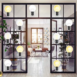 45 Pieces Industrial Chic Light Bulbs Cut-Outs Rustic Colorful Classroom Decor Cutouts with Glue Point Dots for Bulletin Board School Home Birthday Holiday Celebration Farmhouse Party