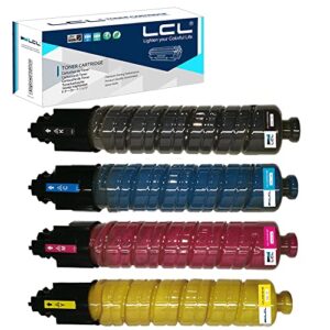 lcl compatible toner cartridge replacement for ricoh 821070 821105 821106 821107 821108 clp37a lp137ca c440dn c430dn c430 c431dn c441dn c430dn c431dn c431dn-hs(4-pack bk c m y)