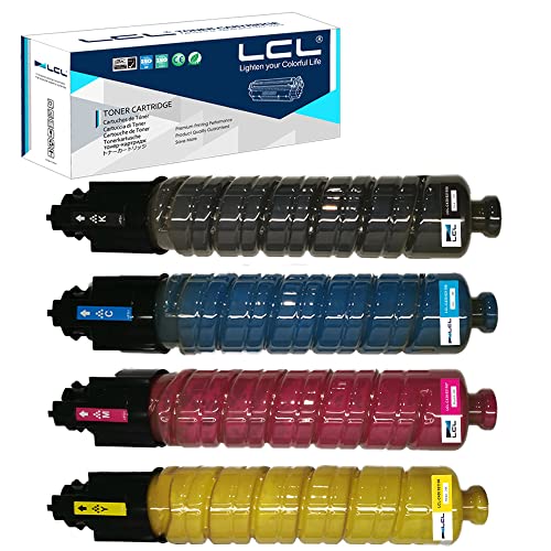 LCL Compatible Toner Cartridge Replacement for Ricoh 821070 821105 821106 821107 821108 CLP37A LP137CA C440DN C430DN C430 C431DN C441DN C430DN C431DN C431DN-HS(4-Pack Bk C M Y)