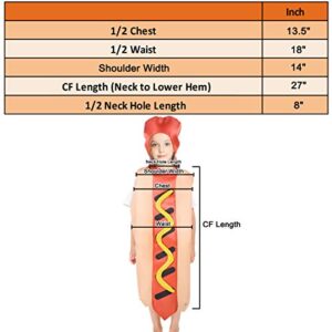 Suppromo Halloween Hot Dog Costume for Kids Toddler Cosplay