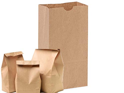 500 brown paper lunch bags 4 lb brown paper sacks bags lunch 4lb kraft brown paper bags sandwich brown paper bags 4 Pound Lunch Bags, Party Bags Pack of 500 brown lunch bags bulk (Brown)