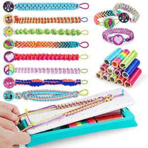 bemiton friendship bracelets maker making kit, arts and crafts for kids ages 8-12, best birthday gifts for teen girls, travel activity set for ages 6,7,8,9,10,11,12 year old girls