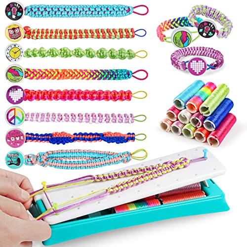 BEMITON Friendship Bracelets Maker Making Kit, Arts and Crafts for Kids Ages 8-12, Best Birthday Gifts for Teen Girls, Travel Activity Set for Ages 6,7,8,9,10,11,12 Year Old Girls