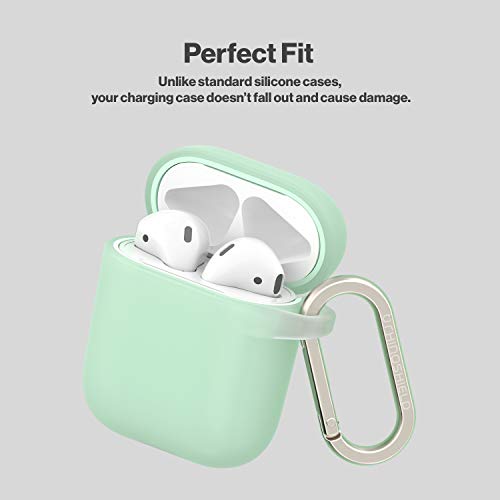 RhinoShield Case with Carabiner Compatible with Apple [AirPods Pro] | Military Grade Drop Protection, Scratch Resistant, Wireless Charging - [Shell Pink, Standard Set]