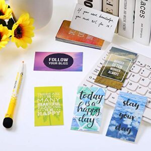 120 Pieces Assorted Motivational Quote Cards Gratitude Encouragement Card Set, 30 Styles Business Cards 2 x 3.5 Inch Mini Inspirational Kindness Note Cards for Encouraging Business Kindness Supplies