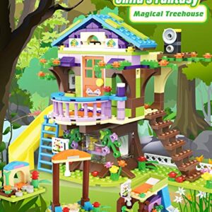 Friends Tree House Hair Salon Building Kit, Treehouse Hairdressing Building Blocks Sets with Storage Box, Creative Learning Roleplay Christmas Birthday Gift for Girls 6-12 Years (1193 Pieces)