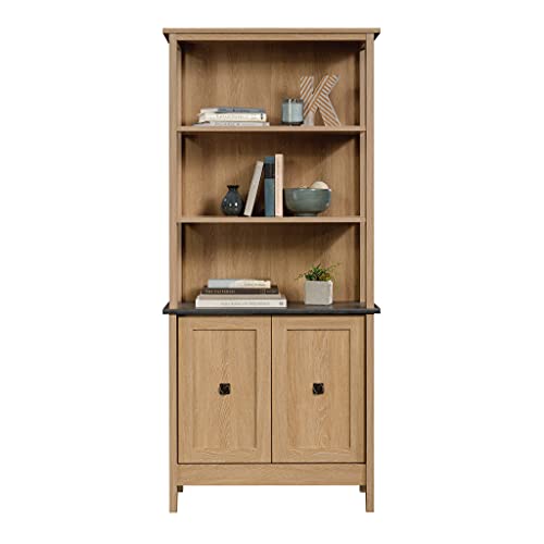 Sauder August Hill Bookcase, L: 32.28" x W: 15.51" x H: 71.89", Dover Oak Finish