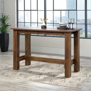 Sauder Boone Mountain Counter Height Dining Table, L: 55.12" x W: 25.59" x H: 35.39", Grand Walnut Finish