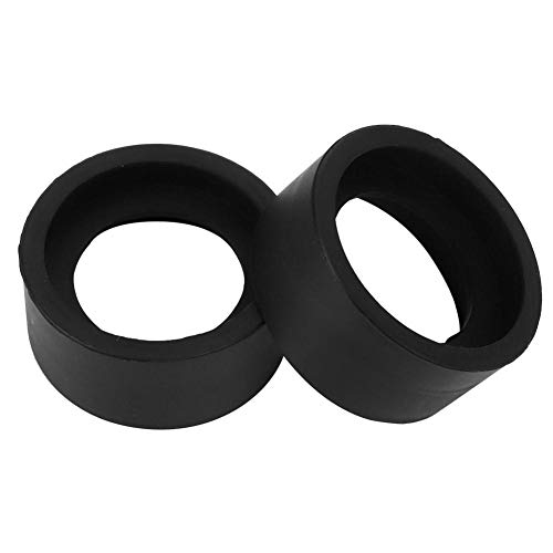 Microscope Accessory Eyepiece Eyeshields, 36mm Inner Diameter Black Rubber One Pair Eyepiece Guard, for Protecting Eyes for 32-36mm Stereo Microscope(KP-H2 Flat Angle)