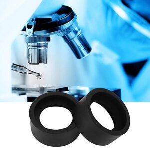 Microscope Accessory Eyepiece Eyeshields, 36mm Inner Diameter Black Rubber One Pair Eyepiece Guard, for Protecting Eyes for 32-36mm Stereo Microscope(KP-H2 Flat Angle)