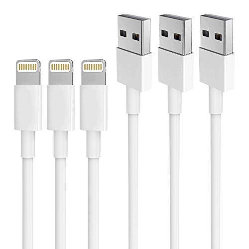 iPhone Charger AUNC 3PACK 6Feet Long Lightning to USB Charging Cable Fast Connector Data Sync Transfer Cord Compatible with iPhone 11 / Xs Max/X/8/7/Plus/6S/6/SE/5S iPad…