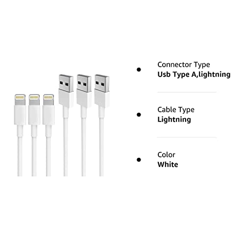 iPhone Charger AUNC 3PACK 6Feet Long Lightning to USB Charging Cable Fast Connector Data Sync Transfer Cord Compatible with iPhone 11 / Xs Max/X/8/7/Plus/6S/6/SE/5S iPad…