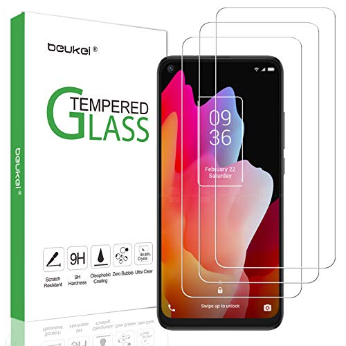 beukei (3 Pack) for TCL 10L and TCL 10 5G UW Screen Protector Tempered Glass,Full Screen Coverage, Anti Scratch, Bubble Free