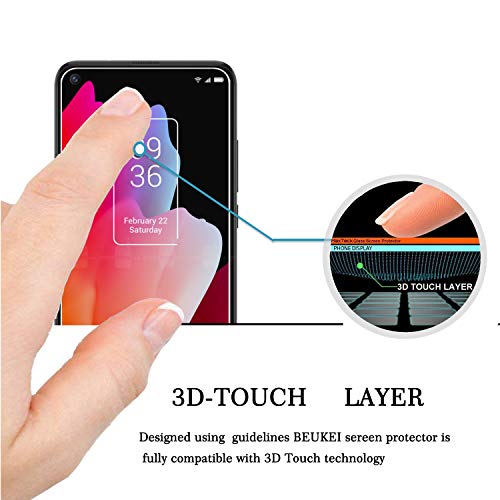 beukei (3 Pack) for TCL 10L and TCL 10 5G UW Screen Protector Tempered Glass,Full Screen Coverage, Anti Scratch, Bubble Free