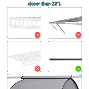 MISSLO 43" Hanging Garment Bags for Storage Well Sealed Clothes Dust Cover with Large Clear Window and 3 Zippers Opening for Suit Coat Closet Rack (Rack not included), 2 Packs