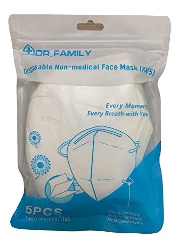 Dr. Family KN95 Face Masks, 20 Units, FSA/HSA Eligible, 5-Layer Disposable Mask, Adjustable Nose Wire, Perfect for Indoors & Travel - Ship from USA