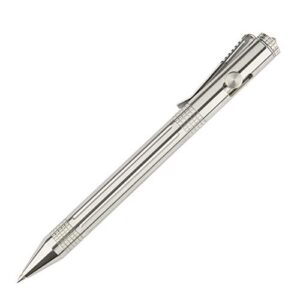 smootherpro bolt action pen stainless steel pen with decent durable stainless steel pen clip military design for edc outdoor office signature (sst331)