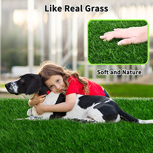 Grass Pad for Dogs Strong Absorbency Soft and Real Grass for Pets Potty Training, Easy to Clean Fake Grass for Dog Indoor Outdoor Use(39.3 x 31.5 inches,1 Pack)