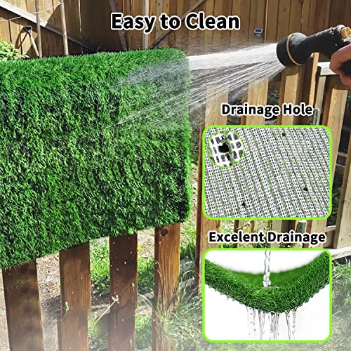 Grass Pad for Dogs Strong Absorbency Soft and Real Grass for Pets Potty Training, Easy to Clean Fake Grass for Dog Indoor Outdoor Use(39.3 x 31.5 inches,1 Pack)