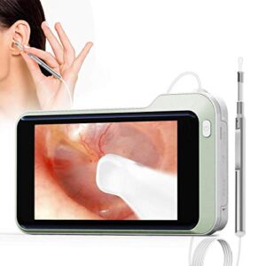 ear wax removal otoscope,sinohrd ear camera with 5 inch 1080p hd screen ear scope otoscopes,3.9mm light lens inspection endoscope ear wax removal tool usb rechargeable otoscope