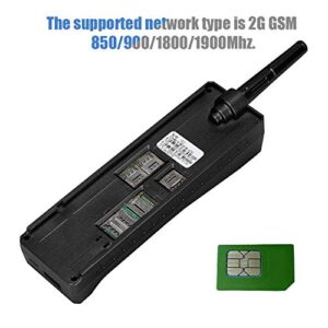 Tosuny Vintage Retro Brick Cell Phone Mobile Phone, Four Card Four Standby QuadBand 2G Retro Bluetooth New Classic Old Mobile Phone, 2G GSM 850/900/1800/1900Mhz (Black)