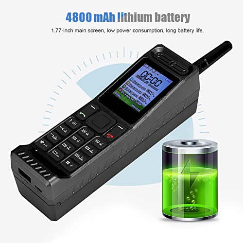 Tosuny Vintage Retro Brick Cell Phone Mobile Phone, Four Card Four Standby QuadBand 2G Retro Bluetooth New Classic Old Mobile Phone, 2G GSM 850/900/1800/1900Mhz (Black)