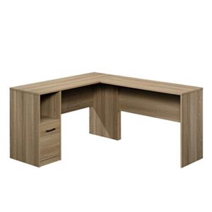 sauder beginnings l-shaped desk, l: 51.02" x w: 59.06" x h: 28.50", summer oak finish