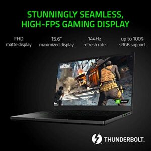 Razer Blade 15 Base Gaming Laptop 2020: Intel Core i7-10750H 6-Core, NVIDIA GeForce RTX 2060, 15.6" FHD 1080p 144Hz, 16GB RAM, 512GB SSD, CNC Aluminum, Chroma RGB Lighting, Thunderbolt 3, Black