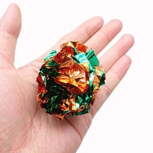 16 Pack Mylar Crinkle Balls for Cats, Crinkle Balls Cat Toys