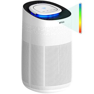 afloia air purifiers for home large room up to 2,615 ft², h13 true hepa filter with air quality sensor auto smart air cleaner removes 99.97% of allergies, pollen, pet dander, dust, smoke, odor