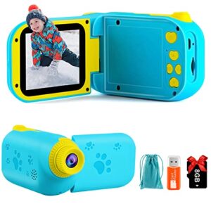 aileho kids camera for boys camera-kids video camera-kids digital camera-kids camcorder-children digital camera toddler camera 12m 1080p kids video recorder for birthday gift and christmas toy blue