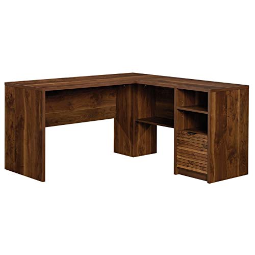 Sauder Harvey Park L-Desk, L: 59.06" x W: 59.06" x H: 30.00", Grand Walnut Finish