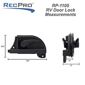 RecPro RV Screen Door Latch | RV Exterior Door Accessories | Black | Camper Screen Door Latch