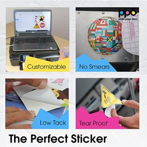 PPD 11x17 Inkjet Matte Self Adhesive Vinyl Sticker Paper Photo Quality PREMIUM Commercial Grade 4.7mil Instant Dry Scratch and Tear Resistant x 10 Sheets (PPD-381-10)