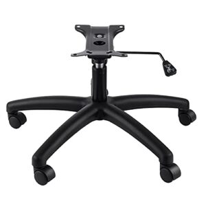 hihone office chair base, 330lbs replacement swivel chair base with bottom plate base cylinder and 5 casters, tilt style chair base with rolling wheels height adjustable, 28" office chair base