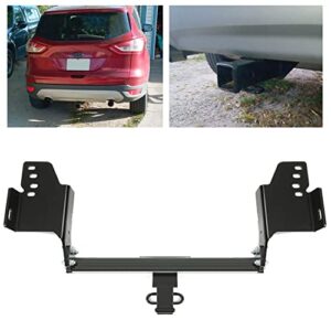 ecotric class 3 trailer hitch receiver towing 2" compatible with 2013-2019 ford escape sel se s titanium models