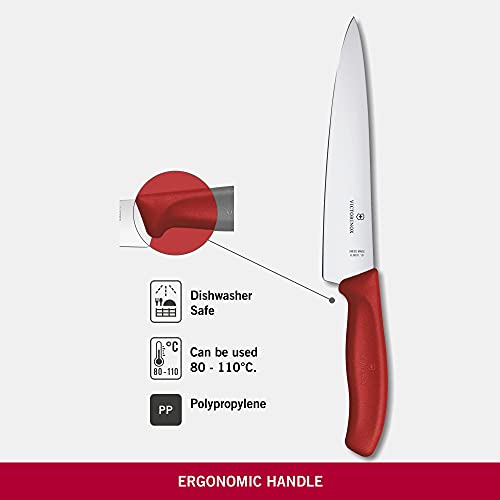 Victorinox 8-Inch Swiss Classic Carving Knife in Red