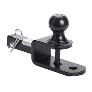 hitowmfg 3-in-1 atv towing hitch ball mount adapter with 2" ball,1-1/4 inch solid shank