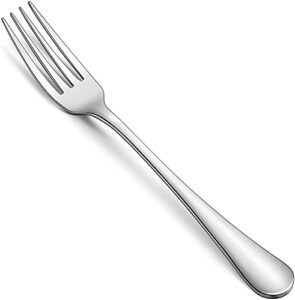 hiware 16-piece dinner forks set, stainless steel forks for home, kitchen and restaurant, mirror polished, dishwasher safe - 8 inch
